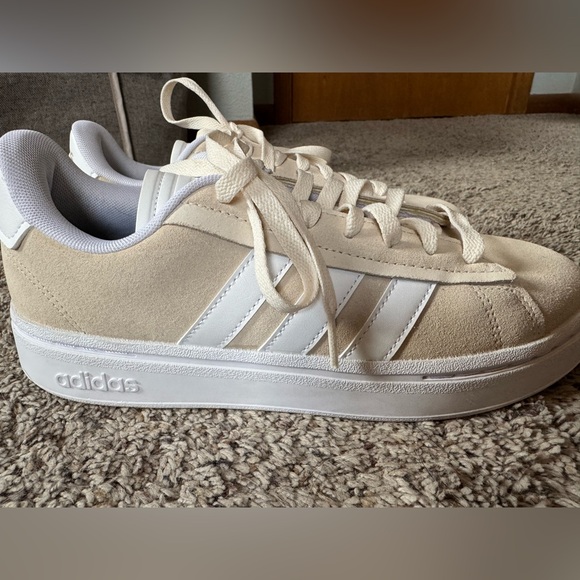 Adidas Cream and White Casual Sneakers - Picture 1 of 7